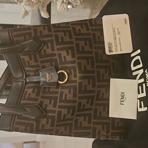 AUTHENTIC Fendi Brown FF Patterned  Bag